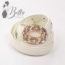 Strasszkő díszes fémcsatos, műbőr öv 