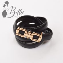 Fémcsatos, műbőr öv 