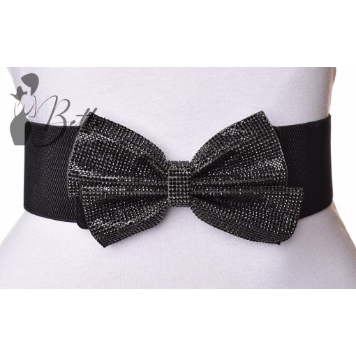 Strasszos masnidíszes, gumis öv