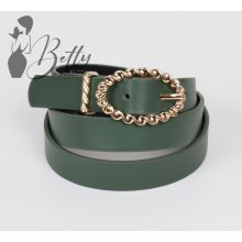 Csavart fémcsatos, műbőr öv