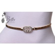 Strasszköves fémdíszes, rugalmas fémöv