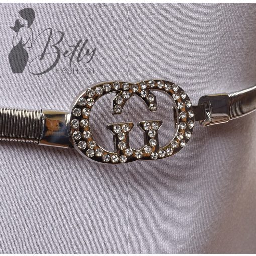 Strasszköves fémdíszes, rugalmas fémöv