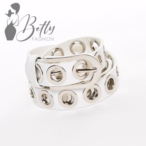 Ezüst fémkarika díszes öv