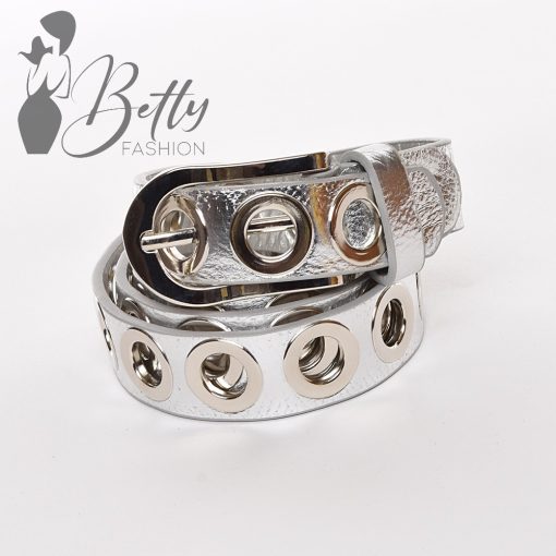 Ezüst fémkarika díszes öv