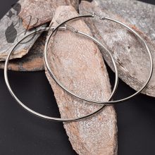 Ezüst színű, karika fülbevaló