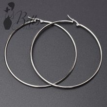 Ezüst színű, karika fülbevaló