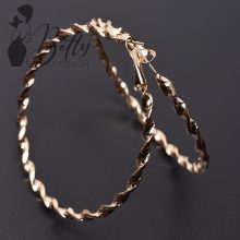 Arany színű, csavart karika fülbevaló