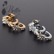 Strasszköves csillagmintás fülbevaló