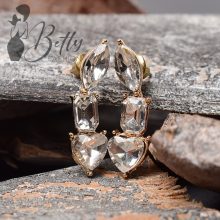 Strasszkő díszes fülbevaló