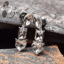 Strasszkő díszes fülbevaló