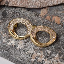 Strasszkő díszes fülbevaló