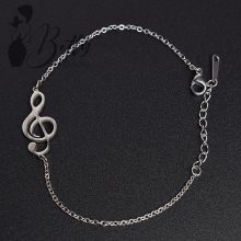 Violinkulcs betétes karkötő