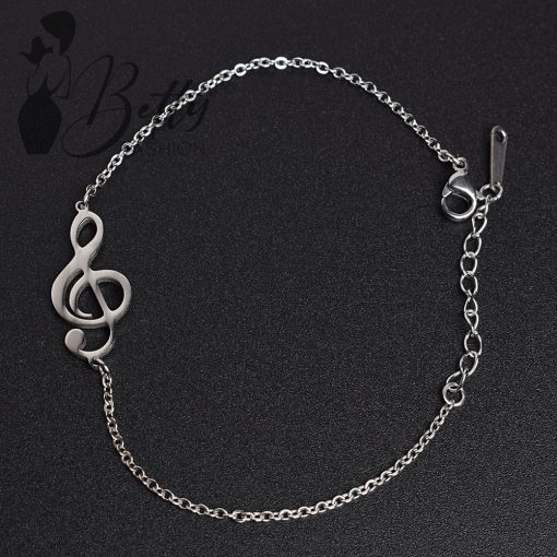 Violinkulcs betétes karkötő