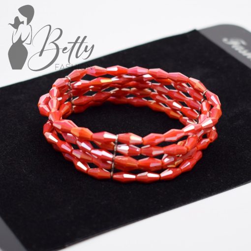 5 soros rombusz alakú gyöngyös karkötő