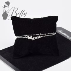 2 soros láncos, medálos karkötő 