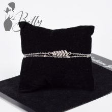 2 soros láncos, medálos karkötő 