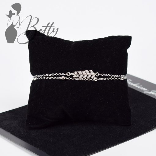 2 soros láncos, medálos karkötő 