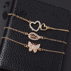 Strasszköves, 3 részes karkötő szett