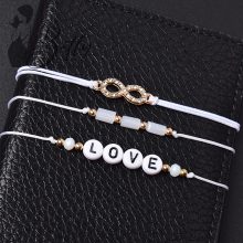 Love feliratos, 3 részes karkötő szett