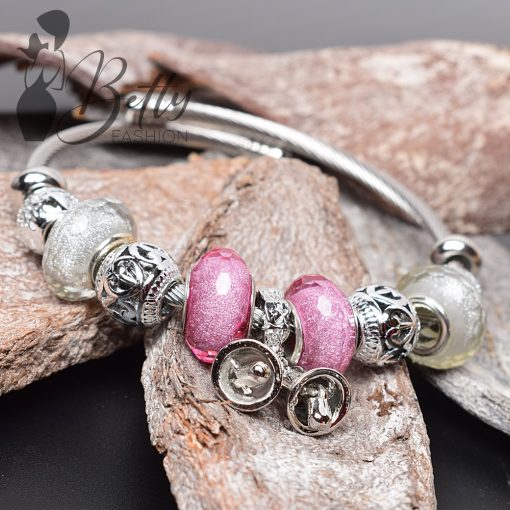 Gyöngy és csengő díszes karperec 