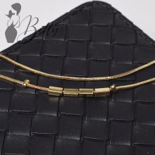 Dupla soros, fémdíszes karkötő