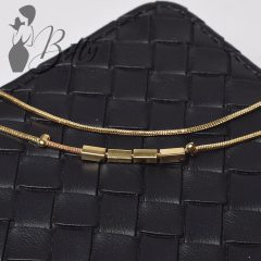 Dupla soros, fémdíszes karkötő