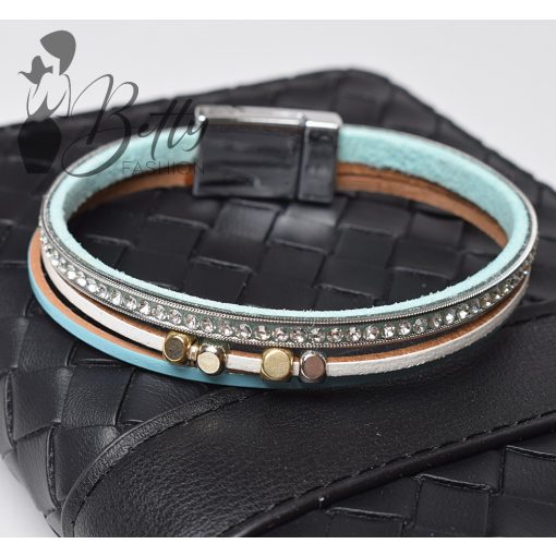 Strasszkő és fémdíszes karkötő