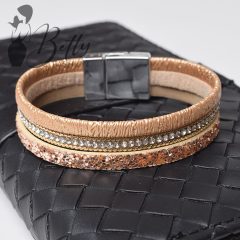 Strasszkő és csillámdíszes karkötő