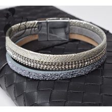 Strasszkő és csillámdíszes karkötő