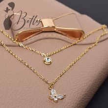 Alján dupla soros, medálos nyaklánc