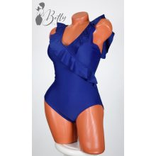 Sötétkék színű, fodordíszes fürdőruha XS, S, M, L 