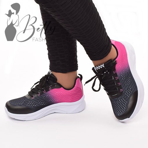 Fekete-pink színátmenetes sportcipő
