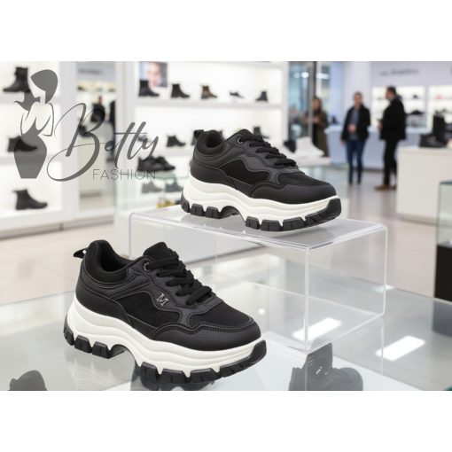 Fekete színű, platform sneaker
