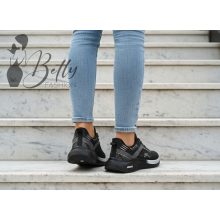 Fekete-fehér mesh anyagú sneaker