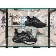 Fekete-fehér mesh anyagú sneaker