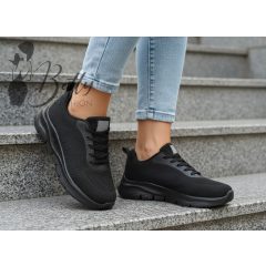 Fekete, mesh anyagú sneaker