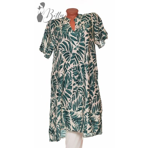 Levélmintás, aszimmetrikus aljú ruha S/M, L/XL