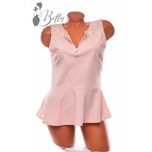 White Top with Jewelry Embellishment S/M