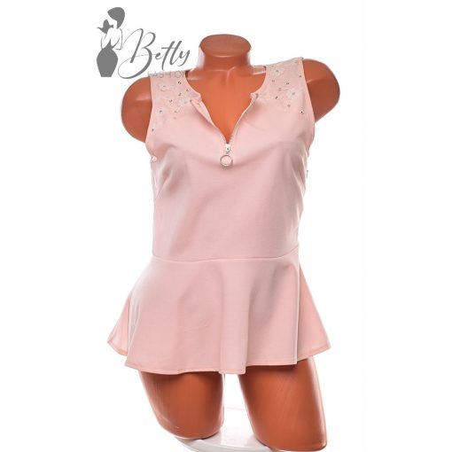 White Top with Jewelry Embellishment S/M