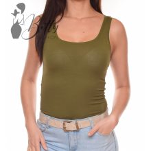Sötétzöld színű, ujjatlan felső S, M, L, XL