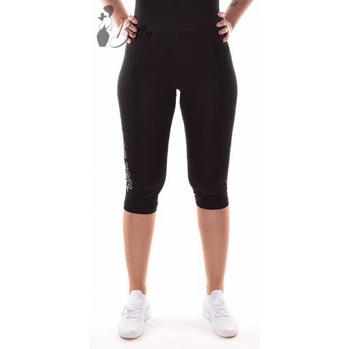 Fekete színű, feliratos leggings S, M, L, XL