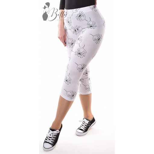 Fehér alapon Jerry egér mintás,  3/4-es szárú leggings S, M, L, XL