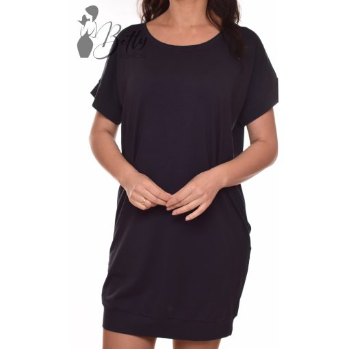 Egyszínű, zsebes, laza fazonú ruha S/M, L/XL