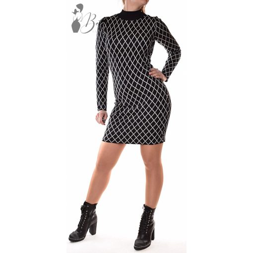 Rombusz mintás, kötött ruha S/M, L/XL 