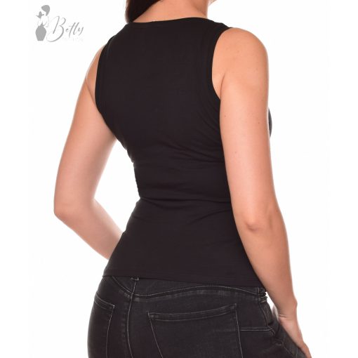Feliratos, egyszínű, ujjatlan felső S, M, L, XL