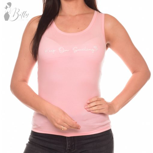 Feliratos, egyszínű, ujjatlan felső S, M, L, XL