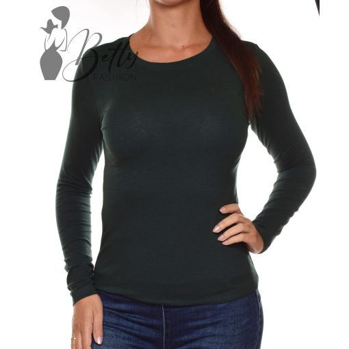 Sötétzöld színű hosszú ujjú felső  S, M, L, XL, 2XL