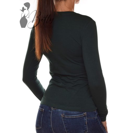 Sötétzöld színű hosszú ujjú felső  S, M, L, XL, 2XL