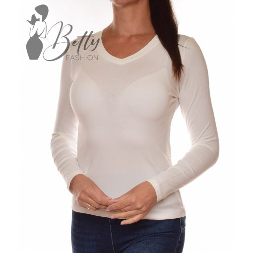 Fehér színű, V-nyakú felső  S, M, L, XL, 2XL