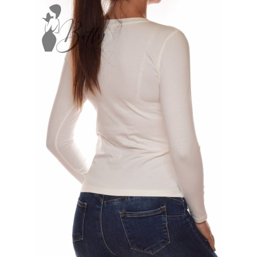 Fehér színű, V-nyakú felső  S, M, L, XL, 2XL
